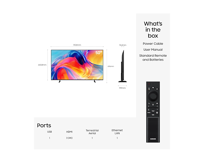 Samsung UE50M70HAKXXU 50-inch M70H Mini LED