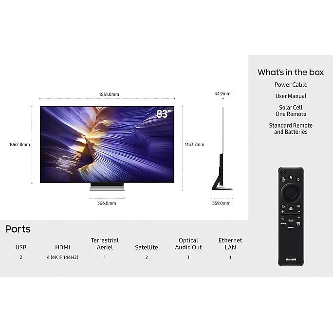 Samsung S90F 83″ OLED 4K Smart TV | QE83S90FAEXXU
