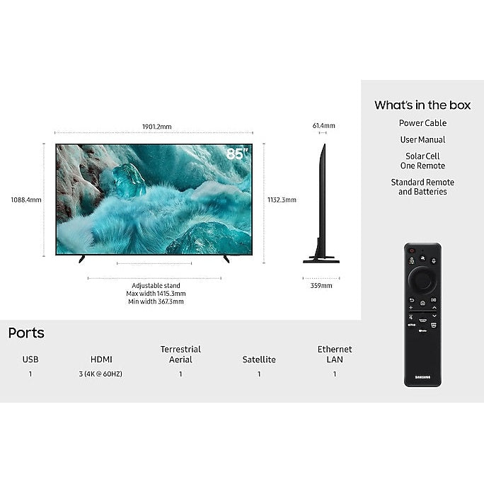 Samsung QLED 85″ 4K Smart TV | QE85Q7FAUXXU