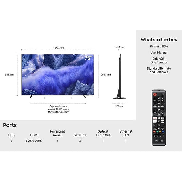 Samsung QLED 75″ 4K Vision AI Smart TV | QE75QEF1AUXXU