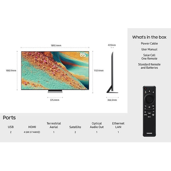 Samsung Neo QLED 85″ 4K Mini LED Smart TV | QE85QN85FAUXXU