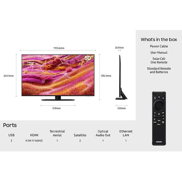 Samsung Neo QLED 50″ 4K Mini LED Smart TV | QE50QN90FATXXU