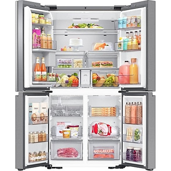 Samsung Family Hub™ AI Vision Inside French Style Smart Fridge Freezer - Real Stainless | RF65DG9H0ESR/EU Samsung American Fridge Freezer Euronics Ireland
