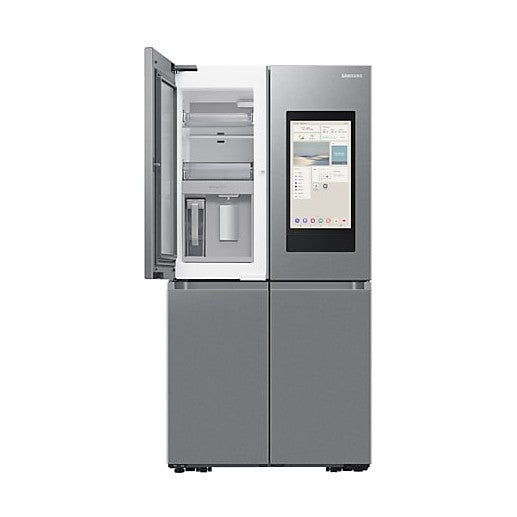 Samsung Family Hub™ AI Vision Inside French Style Smart Fridge Freezer - Real Stainless | RF65DG9H0ESR/EU Samsung American Fridge Freezer Euronics Ireland