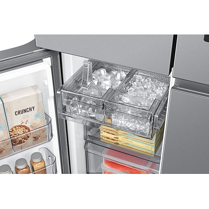 Samsung Family Hub™ AI Vision Inside French Style Smart Fridge Freezer - Real Stainless | RF65DG9H0ESR/EU Samsung American Fridge Freezer Euronics Ireland