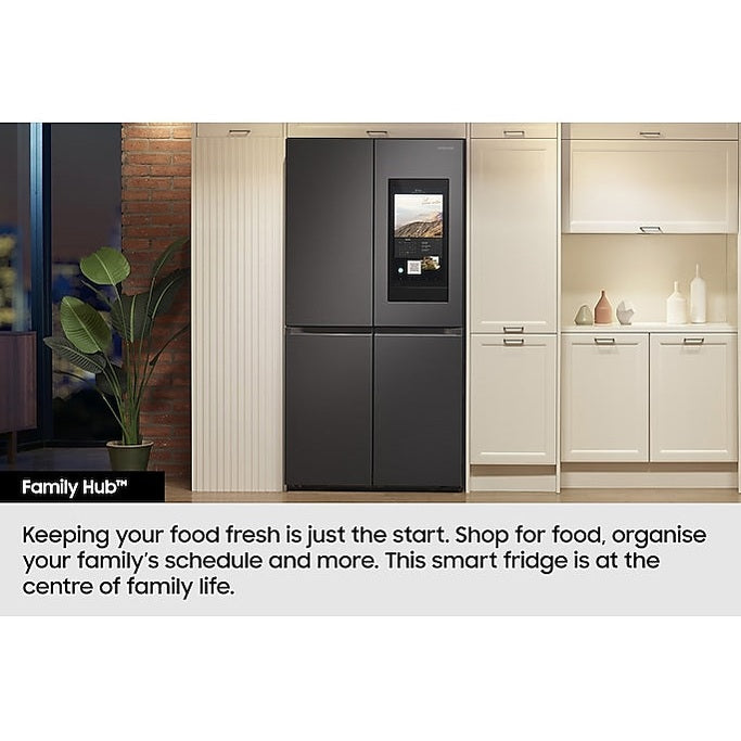 Samsung Family Hub™ AI Vision Inside French Style Smart Fridge Freezer - Real Stainless | RF65DG9H0ESR/EU Samsung American Fridge Freezer Euronics Ireland