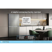 Samsung Family Hub™ AI Vision Inside French Style Smart Fridge Freezer - Real Stainless | RF65DG9H0ESR/EU Samsung American Fridge Freezer Euronics Ireland