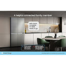 Samsung Family Hub™ AI Vision Inside French Style Smart Fridge Freezer - Real Stainless | RF65DG9H0ESR/EU Samsung American Fridge Freezer Euronics Ireland