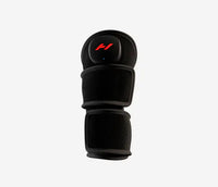 Hyperice Venom 2 Leg black wrap shown worn on the leg
