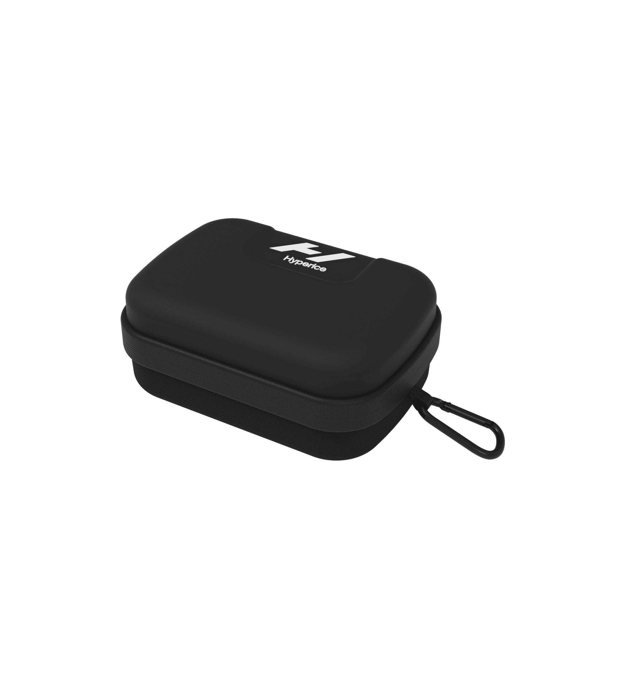 Hyperice Venom Go Carry Case, black, open with pod nested inside