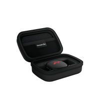 Hyperice Venom Go Carry Case, black, closed exterior angled view