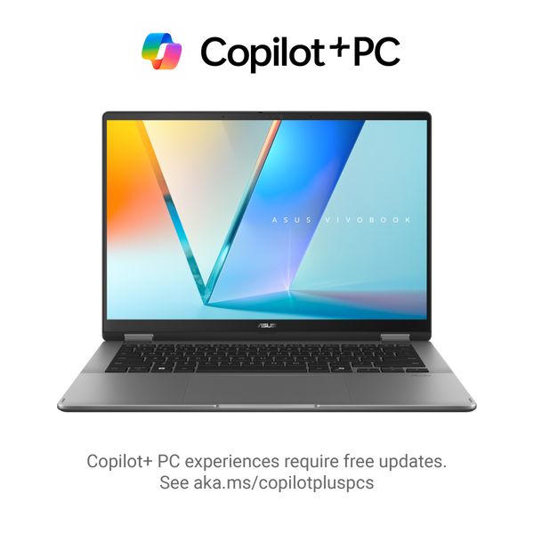 ASUS Vivobook 14 Flip OLED TP3407SA 2-in-1 laptop in Matte Gray