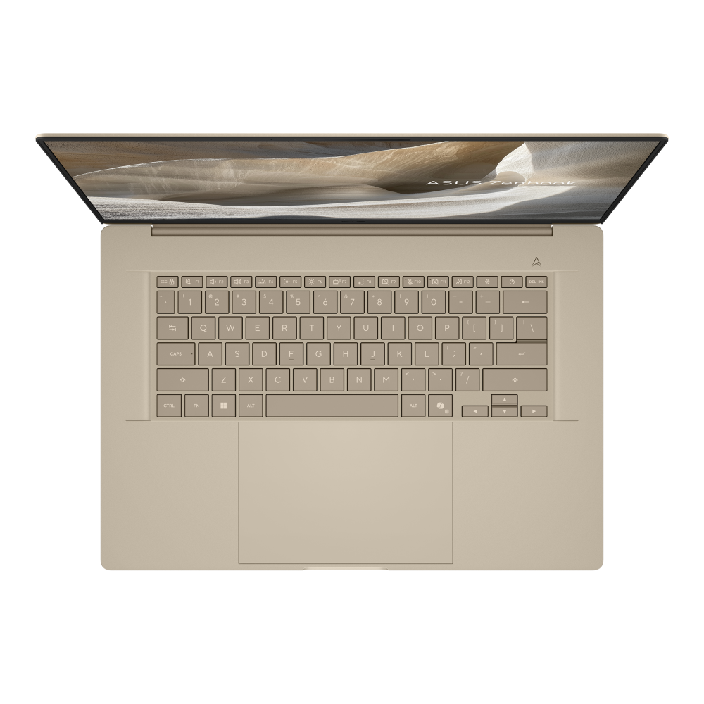 ASUS Zenbook A16 UX3607OA laptop in Zabriskie Beige