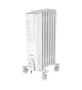 Warmlite WL43003YW 1500W 7-fin oil filled radiator in white - product view