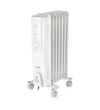 Warmlite WL43003YW 1500W 7-fin oil filled radiator in white - product view