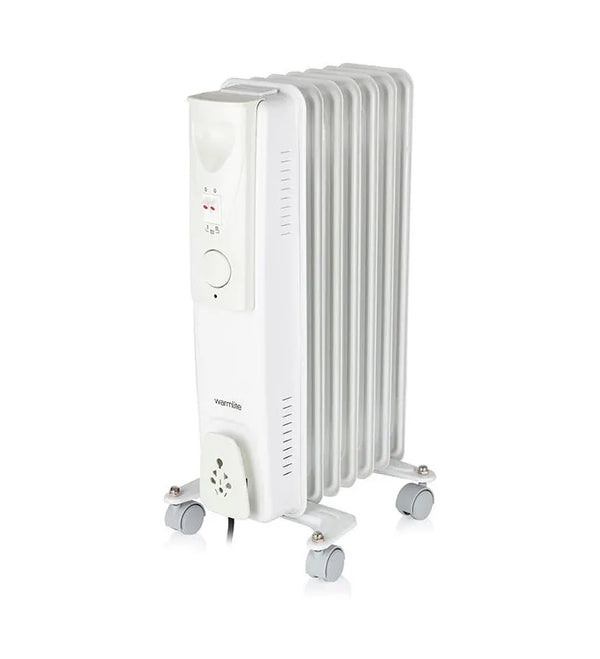 Warmlite WL43003YW 1500W 7-fin oil filled radiator in white - product view