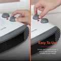 Warmlite WL44004 white flat fan heater control detail