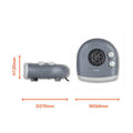 Warmlite WL44004DT Dark Titanium flat fan heater dimension and orientation graphic