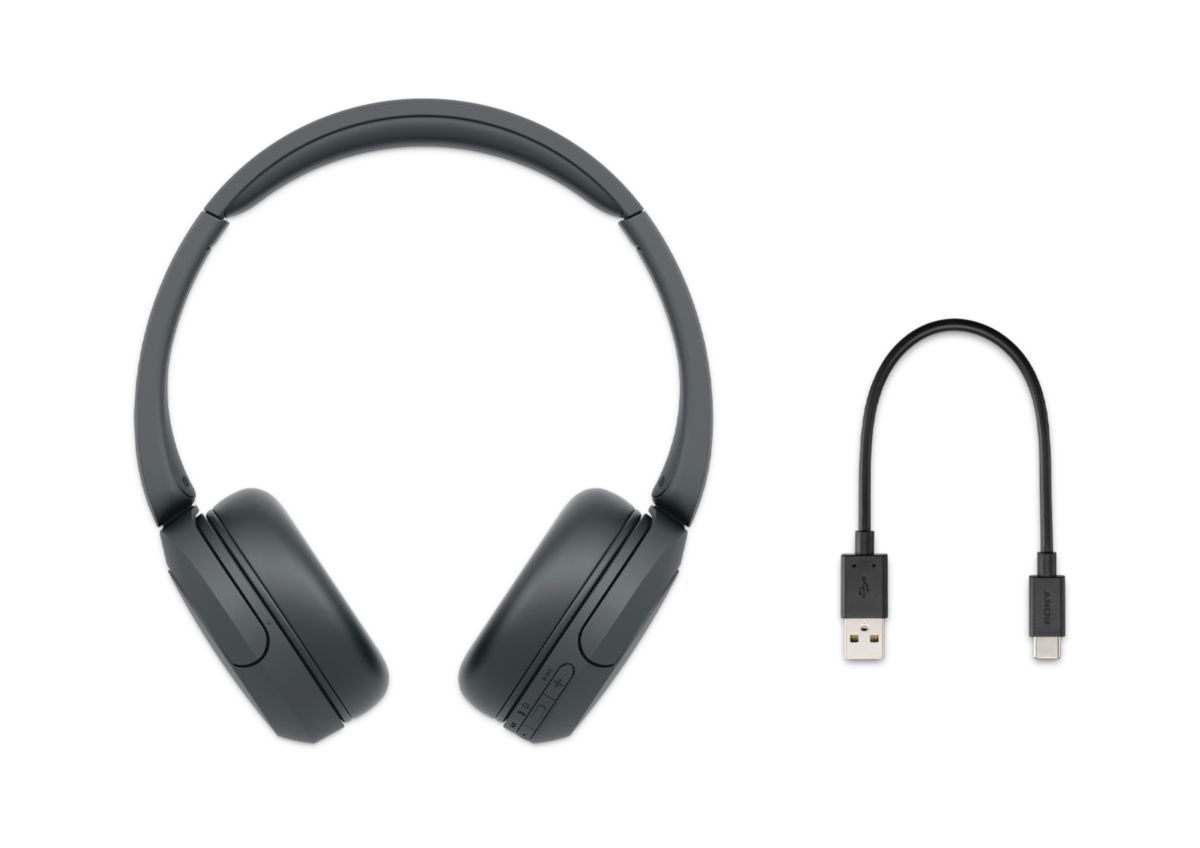 Sony WH-CH520 Wireless On-Ear Headphones - Black - product view