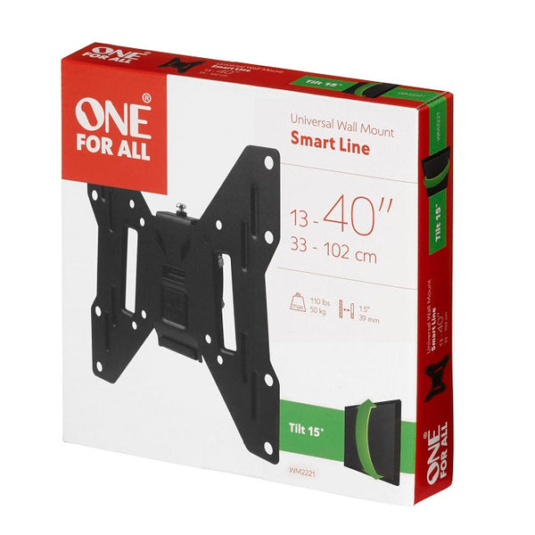 One For All Smart Wall Mount, Tilt, 13"-43", Max Load 50kg