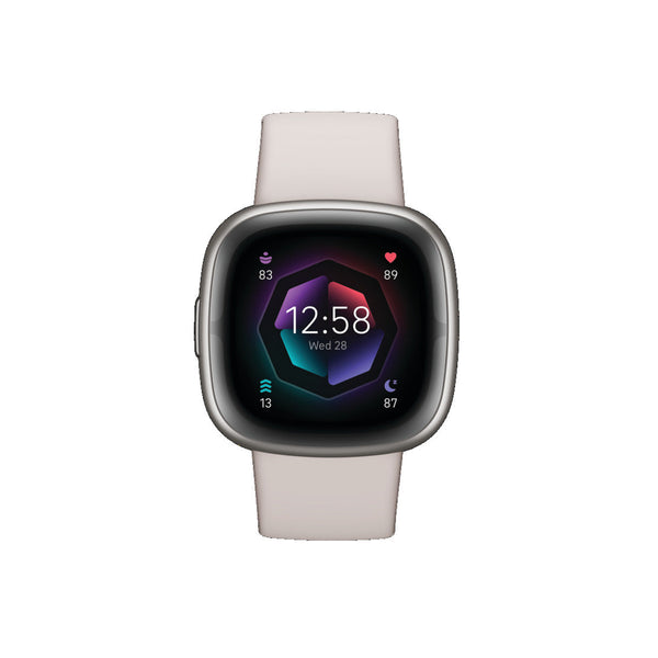 Fitbit Sense 2 Smart Watch Lunar White & Platinum