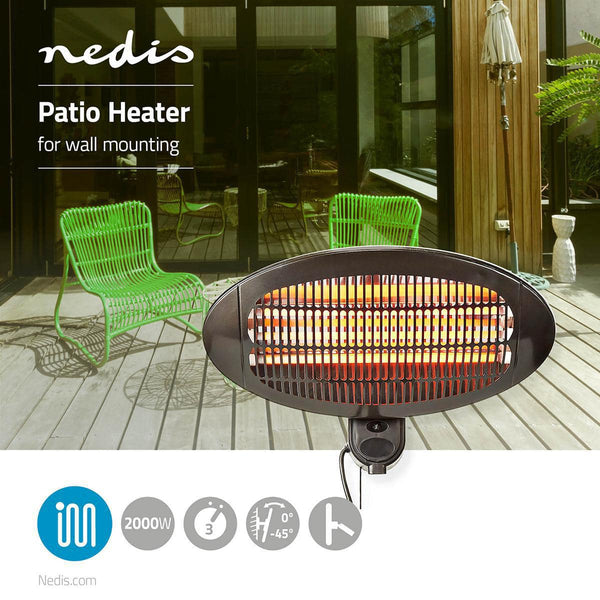 Nedis 2000W Wall Mounted Patio Heater