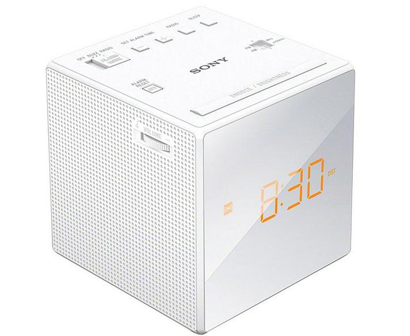Sony Cube FM/AM Clock Radio with Dual Alarm | White