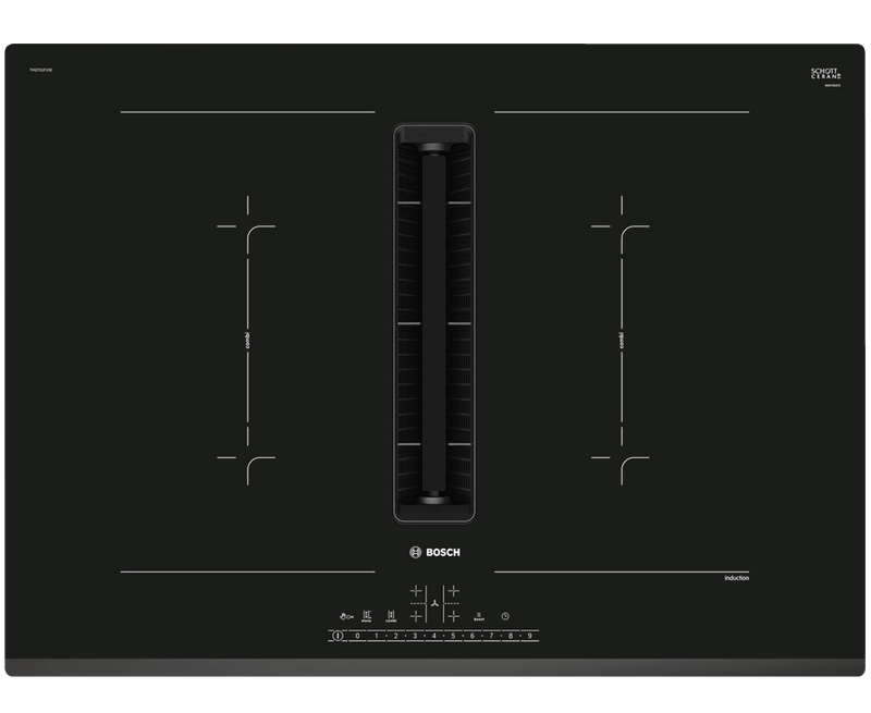 Bosch Serie 6 70cm Induction hob with integrated ventilation system