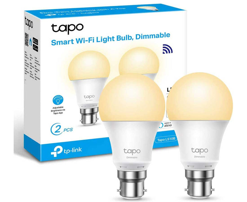 Tapo Smart Wi-Fi Dimmable Light Bulb | L510B | 2 Pack