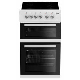 Beko 50cm Double Oven Electric Cooker  | KDVC563AW