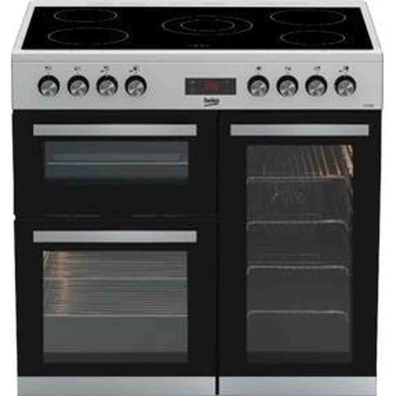 Beko 90cm Electric Range Cooker | KDVF90 Beko Range Cooker Euronics Ireland