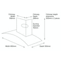 Belling 90cm Curved Chimney Hood | CHIM904GSTA Belling Cooker Hood Euronics Ireland