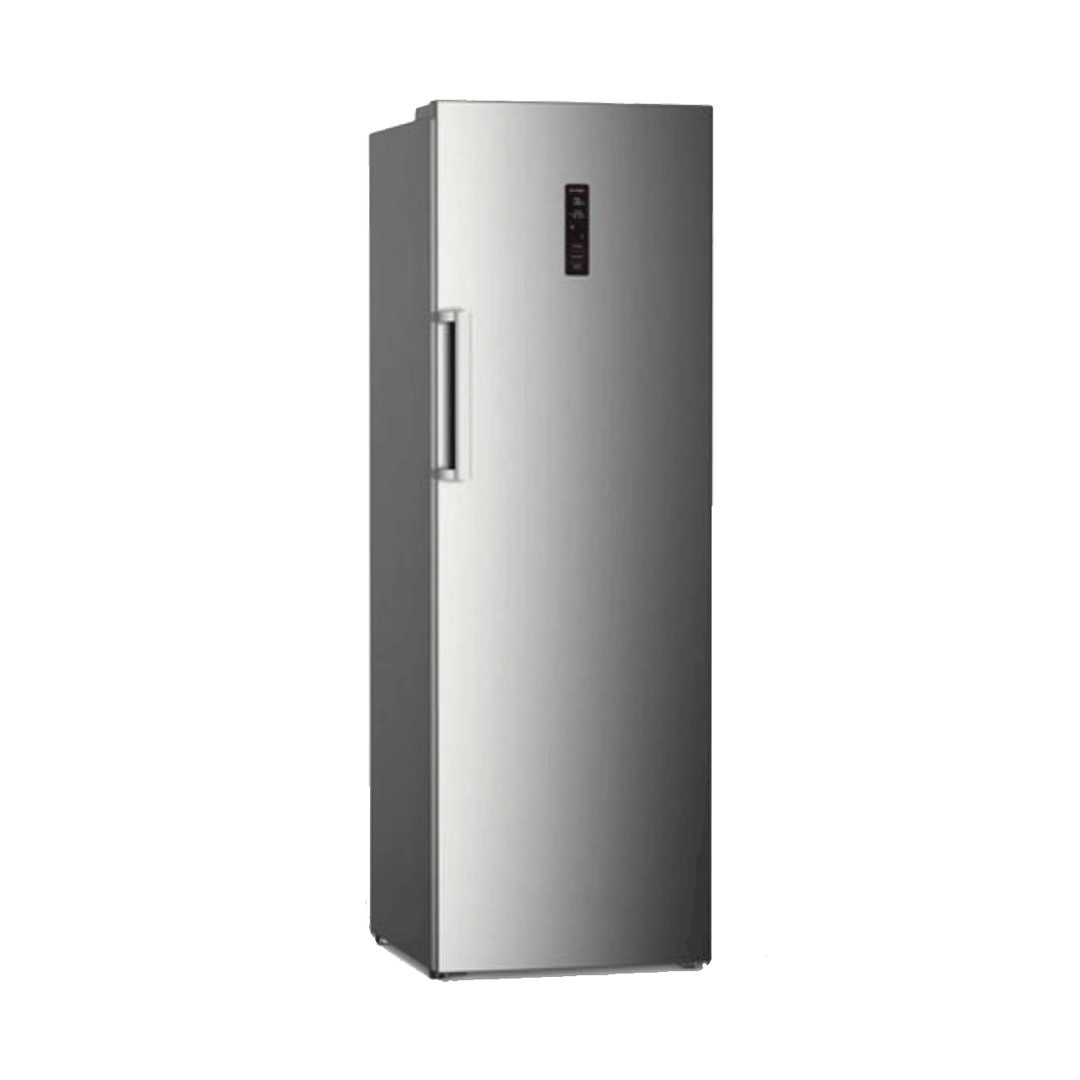 Belling Frost Free Tall Larder Fridge - Inox - front view with door closed