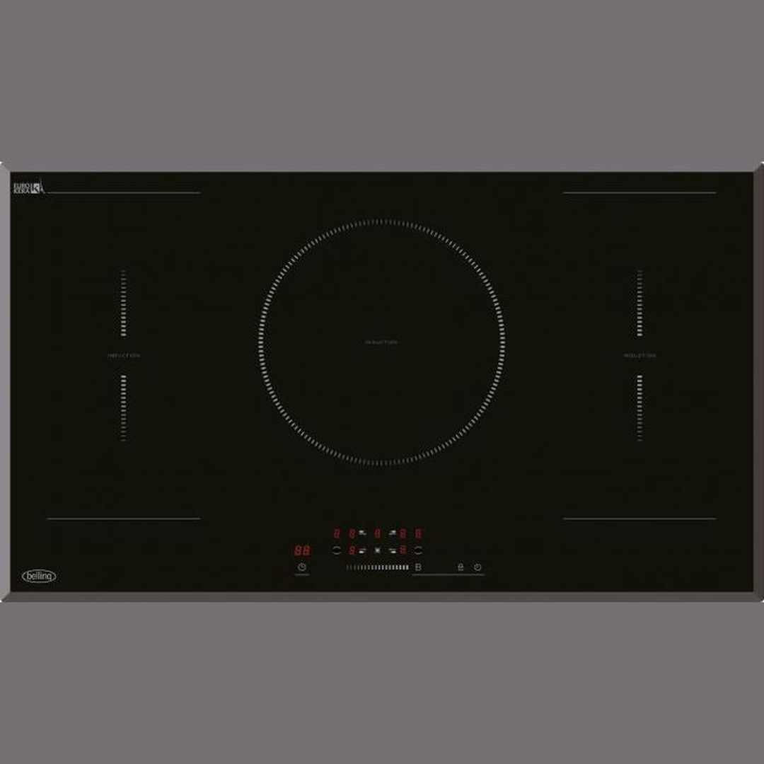 Belling 90cm 5 Zone Induction Hob | Black Belling Hob Euronics Ireland