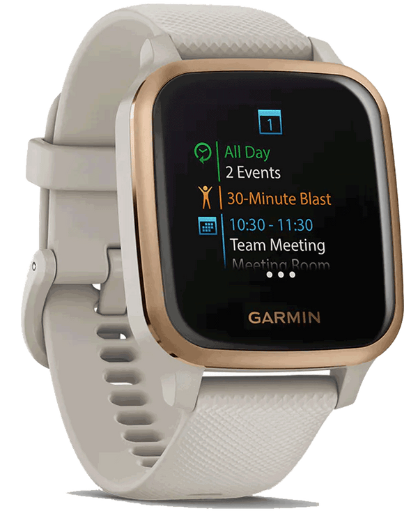 Garmin Venu SQ GPS Smart Watch | Music Edition | Light Sand/Rose Gold