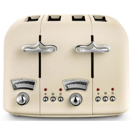 De'Longhi Argento Flora 4 Slice Toaster - Cream