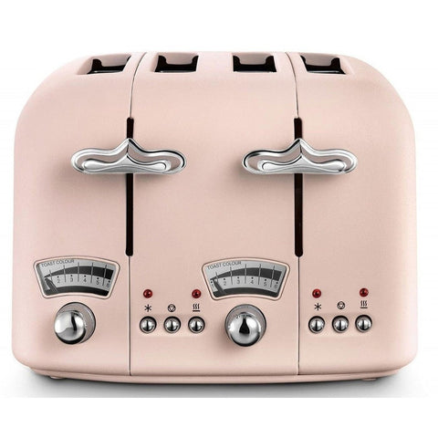 De’Longhi Argento Flora 4‑Slice Toaster - Pink | CT04.PK