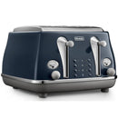 DeLonghi Icona Capitals 4 Slice Toaster | CTOC4003.BL DeLonghi Toaster Euronics Ireland