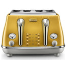 DeLonghi Icona Capitals 4 Slice Toaster | CTOC4003.Y DeLonghi Toaster Euronics Ireland
