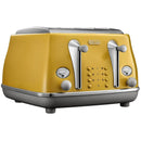 DeLonghi Icona Capitals 4 Slice Toaster | CTOC4003.Y DeLonghi Toaster Euronics Ireland