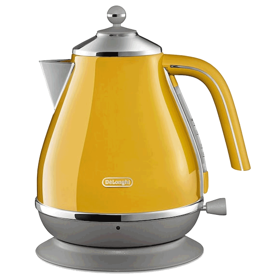 DeLonghi Icona Capitals Kettle | Yellow DeLonghi Kettle Euronics Ireland