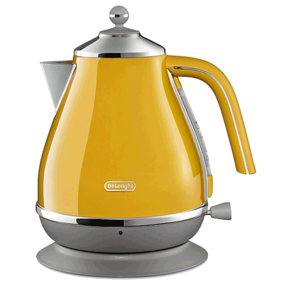DeLonghi Icona Capitals Kettle | Yellow DeLonghi Kettle Euronics Ireland