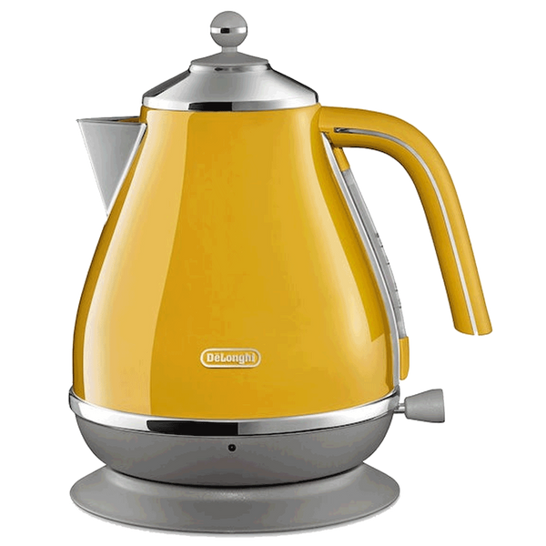 DeLonghi Icona Capitals Kettle | Yellow DeLonghi Kettle Euronics Ireland