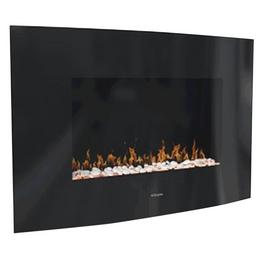 Dimplex Artesia 2kW LED Black Glass Wall Fire