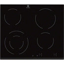 Electrolux 60cm 4 Zone Built-In Electric Hob Black | EHF6241FOK Electrolux Hob Euronics Ireland