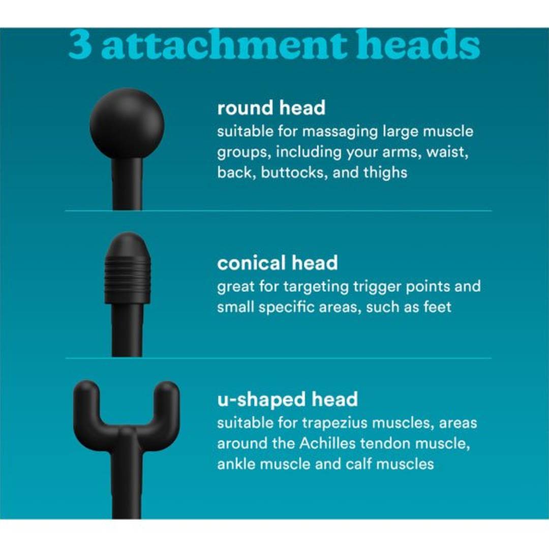 Homedics Black Physio Massage Gun | UK-PGM-200-E Homedics Massage Gun Euronics Ireland