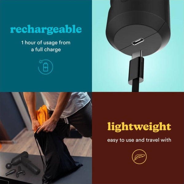 Homedics Black Physio Massage Gun | UK-PGM-200-E Homedics Massage Gun Euronics Ireland