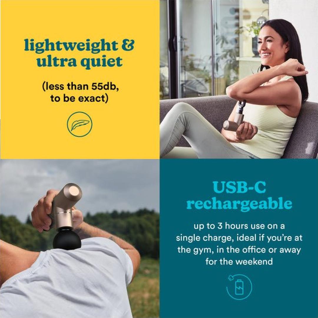 Homedics Myti Mini Massage Gun with Heated Head | HHP-65TC Homedics Massage Gun Euronics Ireland