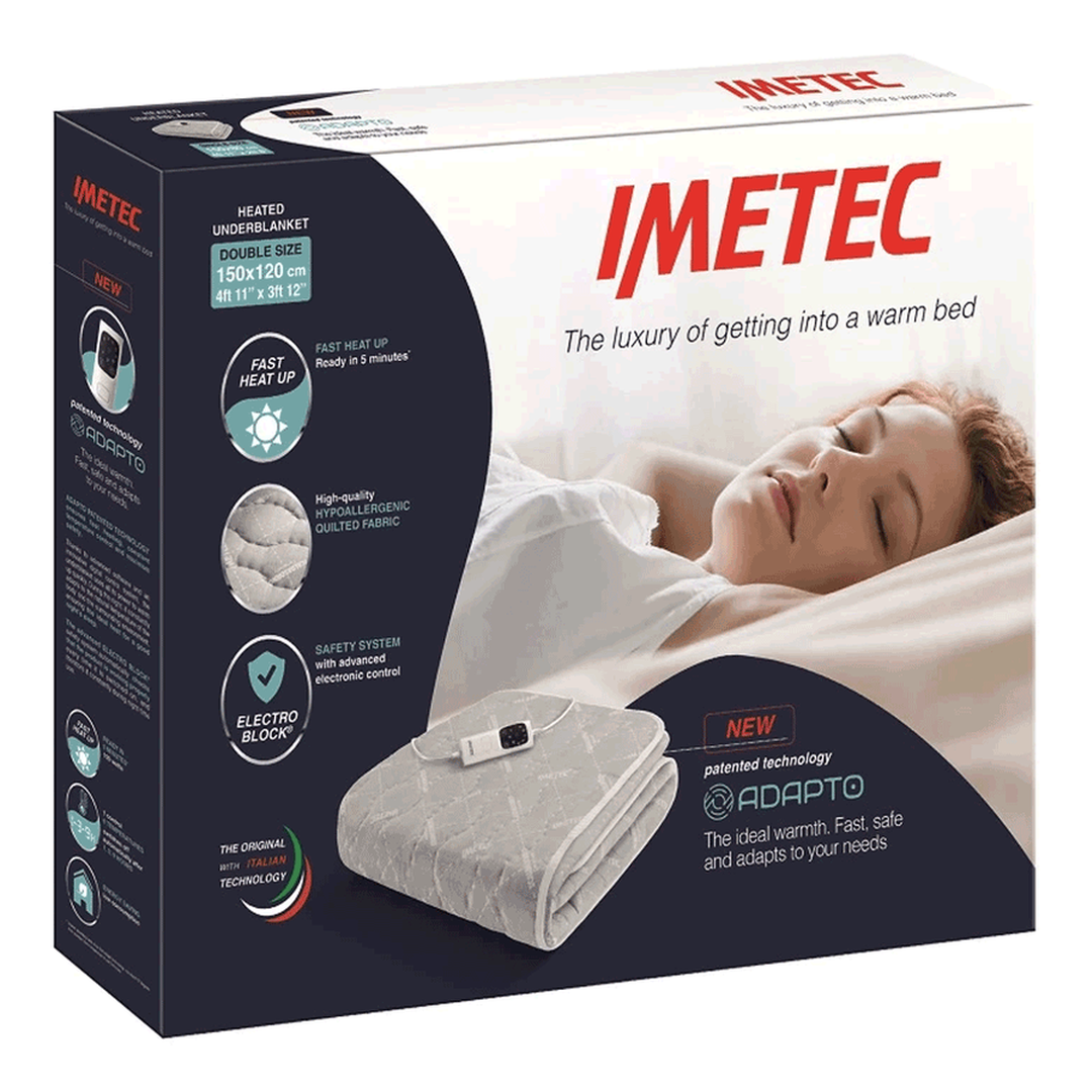 Imetec Adapto Heated Underblanket | Double Imetec Electric Blanket Euronics Ireland