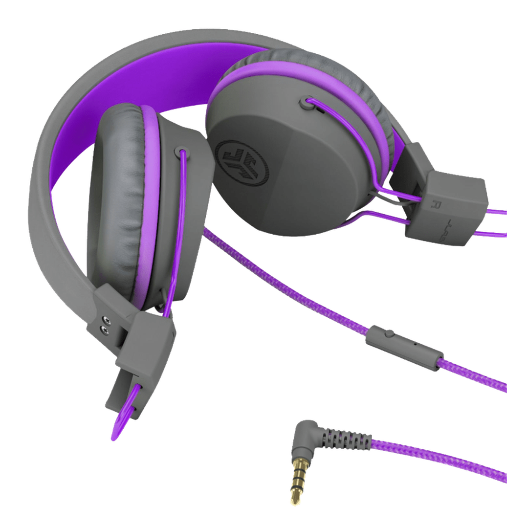 JLAB JBuddies Studio Headphones | Grey / Purple JLAB Headphones Euronics Ireland